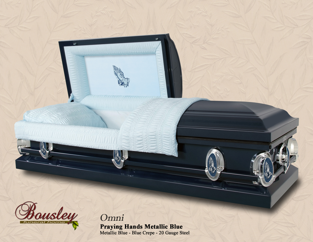 Omni Metallic Blue Praying Hands